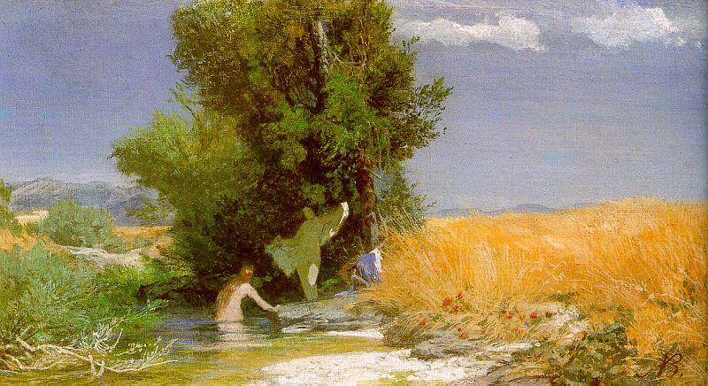 Arnold Bocklin Nymphs Bathing oil painting image